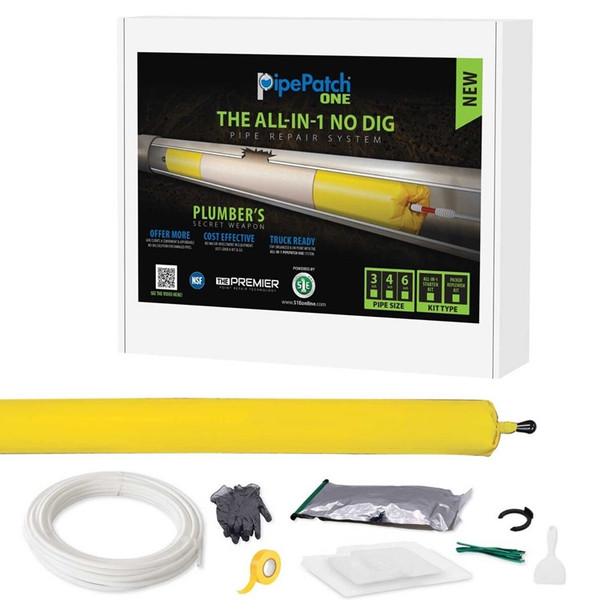 PipePatch ONE 6" All-in-One CIPP No Dig Pipe Repair Replenish Kit