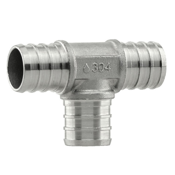 3/4" 304SS Stainless Steel Crimp PEX Tee (SSPEX-T07)