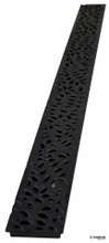 NDS Mini Channel Decorative Botanical Grate - Black (Box of 16)