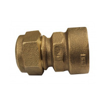 1-1/2 CTS Short Brass Compression Coupling- Lead Free