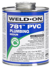 IPS 781 Qt. PVC Cement - Medium - Clear