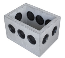 9 Hole Concrete Distribution Box & Lid