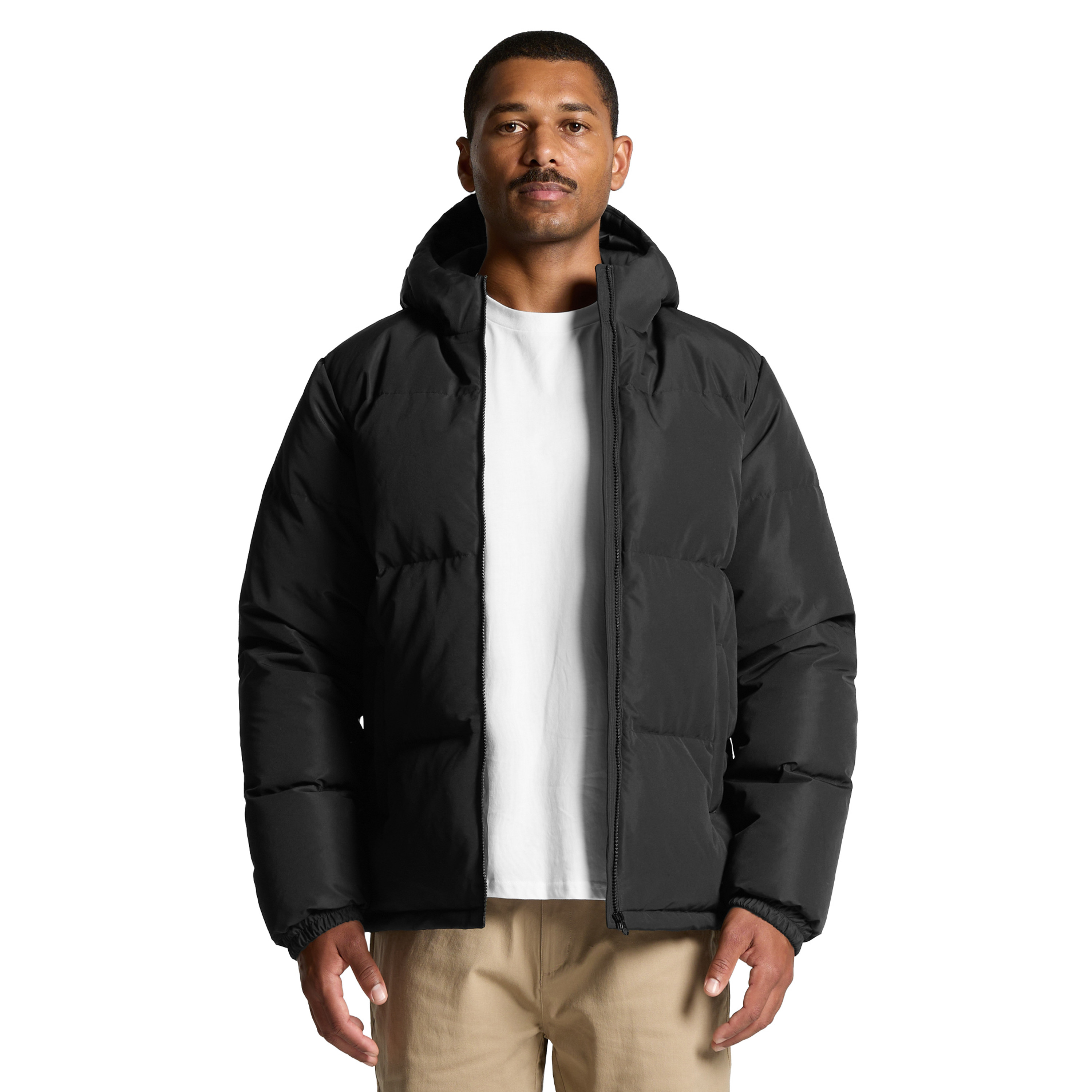 Mens Hooded Puffer Jacket - 5590 - AS Colour UK