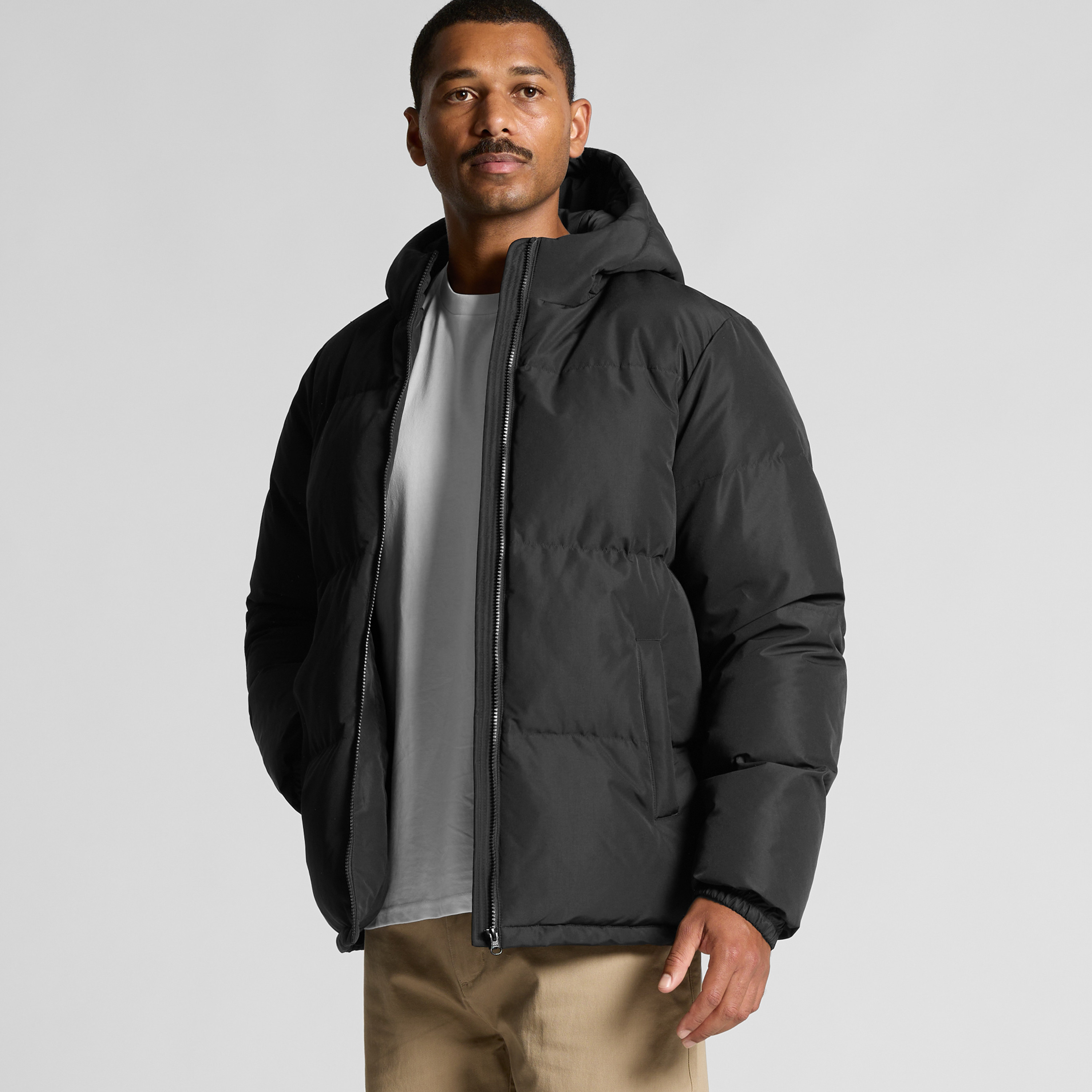 Mens Hooded Puffer Jacket - 5590