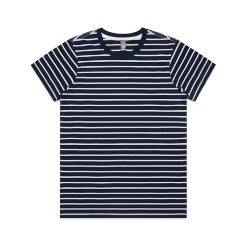 wo's-maple-stripe-tee-navy/white