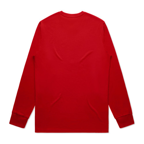 staple-l/s--tee-red-back