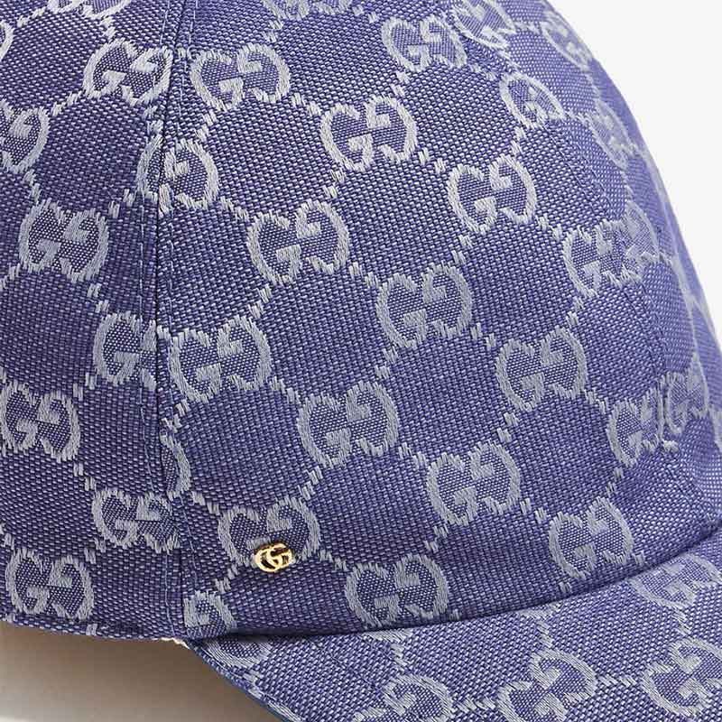 New Gucci GG Canvas Blue Baseball Cap