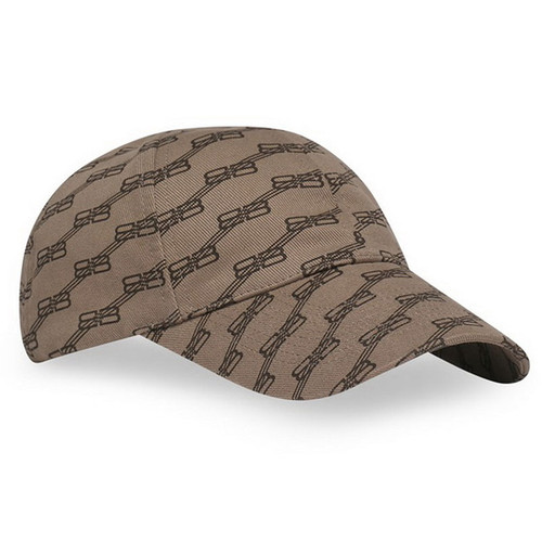 Balenciaga BB Monogram Cap in Beige Brown Cotton Drill