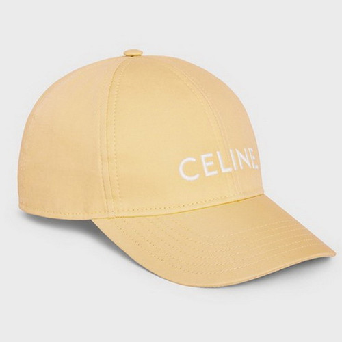 Celine Mens/ Womens Baseball Cap in Cotton Yellow