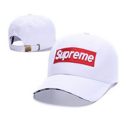 Supreme Mens & Womens Strap Logo Red White Hat Baseball Cap