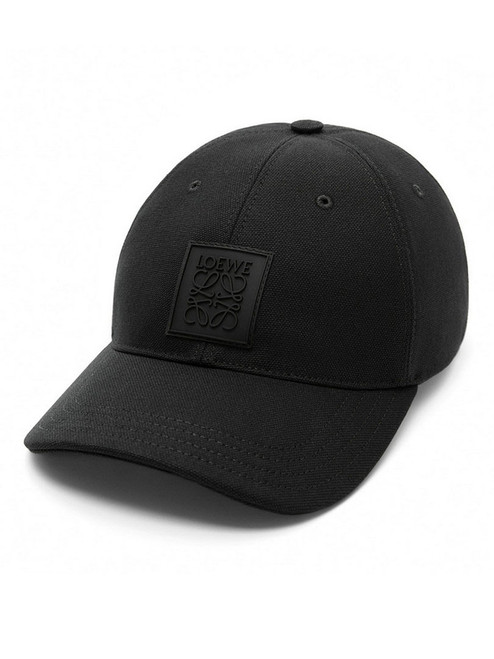Loewe Patch Baseball Cap in Canvas Black