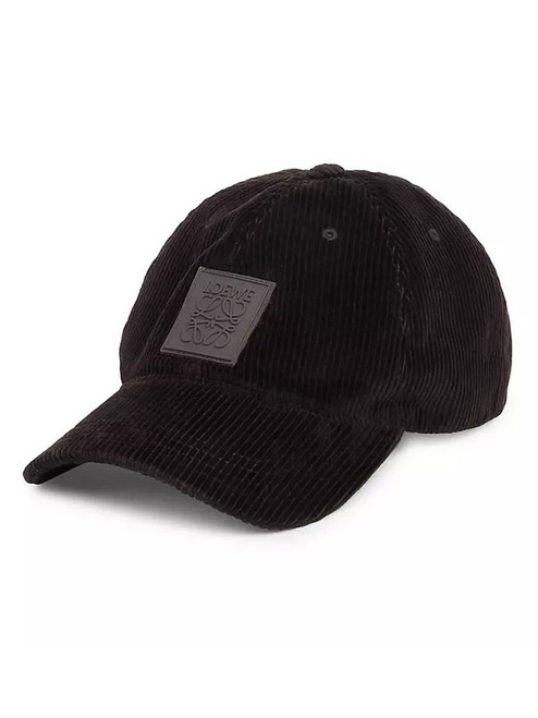 Loewe Anagram Corduroy Patch Cap Chocolate