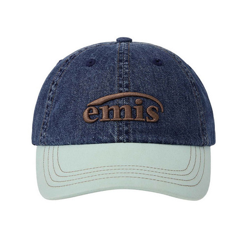 Emis Washed Denim Baseball Cap Denim / Mint