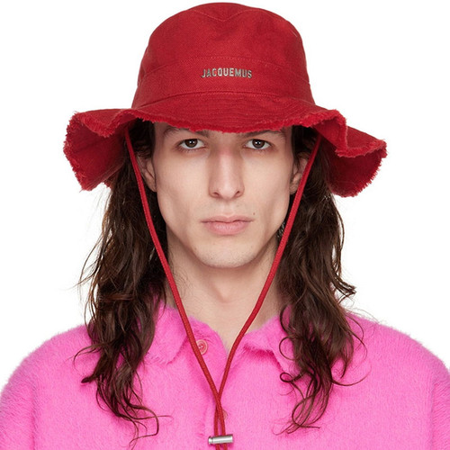 Jacquemus Le Bob Artichaut Bucket Hat in Red Jacquemus Le Bob Artichaut Bucket Hat in Red
