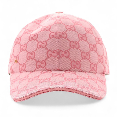 New Gucci GG Canvas Pink Baseball Cap