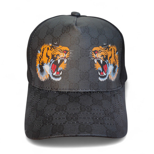 Gucci Adjustable Cotton Hat Baseball Cap Bengal Tiger Black