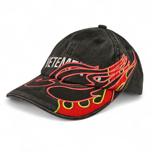 Vetements Reebok Flame Mens Black Baseball Cap