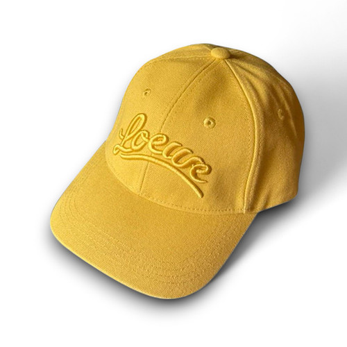 Loewe Embroidery Yellow Baseball Cap in Canvas