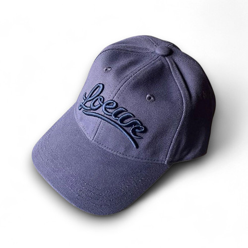 Loewe Embroidery Blue Baseball Cap in Canvas