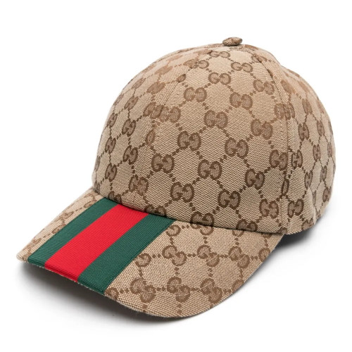 Gucci GG Canvas lends Baseball Cap in Beige Ebony Hat