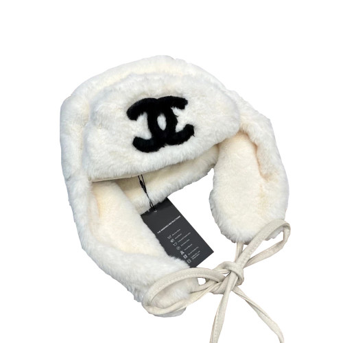 Chanel Coco Neige Collection 2024/25 Shearling Chapka White Hat