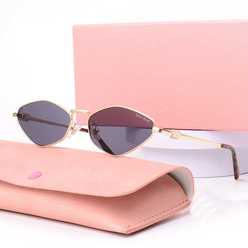 Miu Miu Geometric Sunglasses MU56ZS Dark Grey Lens