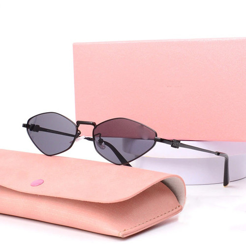 Miu Miu Black Geometric Sunglasses Dark Grey Lens UV Protection