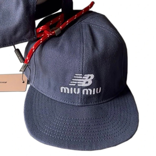 Miu Miu x New Balance Cotton Drill Navy Baseball Cap