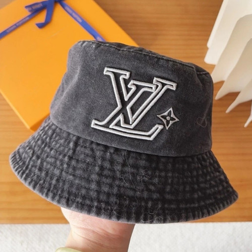 Louis Vuitton LV Flower Washed Denim Bucket Hat Black M5511