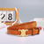 Celine Medium Triomphe Belt in Smooth Calfskin Brown Leather