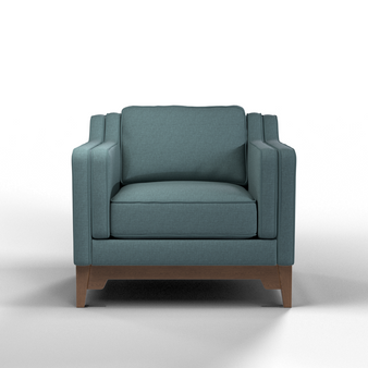 Lounge Chair Tight Weave Teal Maple