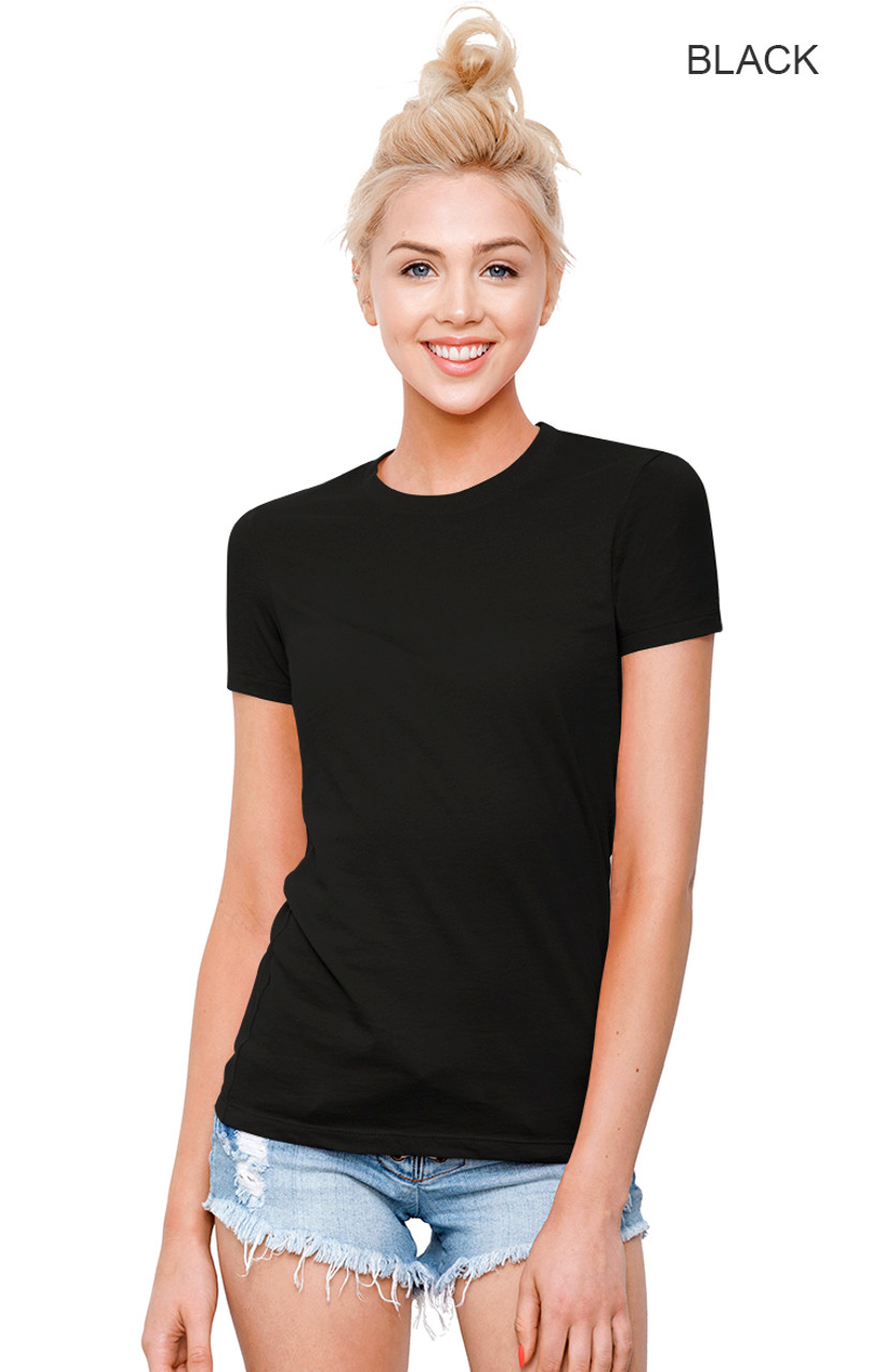 black crew neck shirt