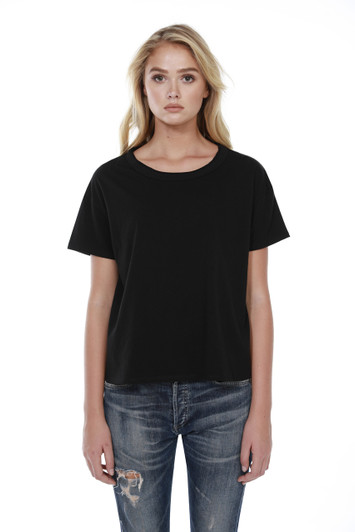 1019 - Women's Cotton U-Neck Tee - STARTEE APPAREL