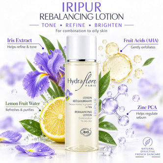 IRIPUR Rebalancing Lotion | AHA Toner for Oily Skin Poster