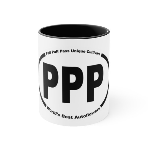 PPP Coffee Mug, 11oz - Unique Cultivars - World Best Autoflowers - Coffee Mug OG PPP Art