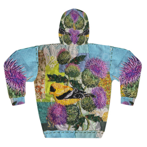 Hoodie! - 4-Da'Birds! - Modern/Vintage Full Print Unisex Pullover Hoodie - One of a Kind Image from Hand Crafted Textile!