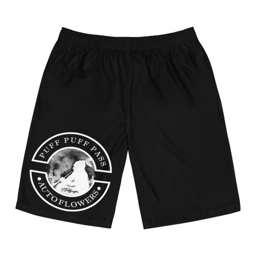 Men's Swimwear!  Bad Ass Black Board Shorts w/ White PPP Logo