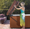 UpRite® Cover Lifter

Ideal for limited clearance applications like decks and gazebos, UpRite® allows the cover to fold back behind just above spa bar top to maximize clearance while creating a convenient privacy barrier. Requires only 7” clearance.