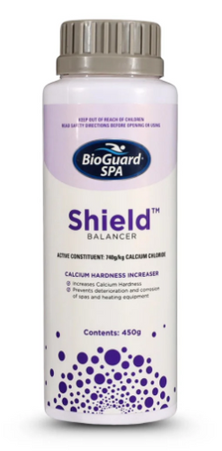 Prevent soft-water degradation by optimizing your calcium levels with BioGuard Shield. When calcium hardness is too low, spa water becomes aggressive, actively leaching minerals out of surfaces and accelerating the corrosion of internal heating systems.

Key Features & Technical Benefits:

Active Composition: Minimum 740g/kg high-grade calcium chloride.

Surface Protection: Directly increases structural calcium indices to stop water from etching shell materials or grout joints.

Mechanical Life Extension: Prevents localized corrosive pitting on precious metal heaters, plumbing manifolds, and pump impellers.