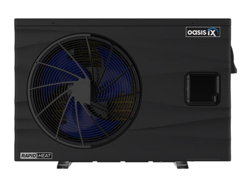 Oasis iX13 Rapid Heat Inverter Spa Heat Pump | 11.5kW Ultra-Efficiency Heating & Cooling

The Oasis iX13 Rapid Heat Inverter is the ultimate smart heating and cooling solution engineered specifically for spa pools, swim spas, and cold plunge systems. Powered by intelligent RapidHeat software, the iX13 automatically delivers an express heat-up cycle to get your spa to temperature fast, then smoothly transitions into a low-power energy-saving mode to maintain it.

By using variable-speed inverter technology, the iX13 continuously dials its power consumption up or down based on real-time heat demand. Unlike standard single-speed heat pumps that draw full power constantly, the iX13 tapers its power draw as your water nears its target temperature—slashing running costs by up to 75% compared to traditional electric inline spa heaters.

Key Features & Technology

Smart RapidHeat Software: Automatically boosts heating capacity for an express initial heat-up, then seamlessly shifts into eco-mode to hold your set temperature with minimal power draw.

Solar PV Ready: The intelligent controller can automatically adjust its heating capacity to consume excess electricity produced by your rooftop solar PV system, maximizing free solar power usage.

Gold Fin Condenser Coils: Features heavy-duty, anti-corrosive gold-coated coils that provide exceptional resistance to harsh outdoor elements and coastal air, while improving defrosting performance in cold weather.

Dual Heating & Cooling: Offers total year-round temperature control. Effortlessly heat your spa up to 40°C during winter, or chill the water during hot summer months for a refreshing cold plunge recovery.

Silent Mode for Council Compliance: Built-in Silent Mode dials down fan and compressor speeds to keep sound levels whisper-quiet—ideal for tight residential spaces and meeting local council noise regulations.

Commercial Spiral Titanium Heat Exchanger: Ensures long-term durability and maximum heat transfer, resisting corrosion from salt, ozone, and harsh chemical sanitisers.

Technical Specifications

Heating Capacity: 11.5 kW (at 19°C Air / 28°C Water)

Power Supply: 230V Single Phase

Max Running Current Input: 11.5 Amps

Electrical Connection: Factory-fitted 15A Plug (Plug-and-play setup)

Operating Ambient Temperature: -10°C to +43°C


Compressor: Variable Speed Twin-Rotary DC Inverter

Refrigerant: Eco-Friendly R32


Protection Rating: IPX4