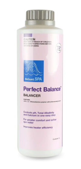 Take the complexity out of water chemistry with BioGuard Perfect Balance. Operating as a premium phosphate-alternative buffer, this liquid formula locks in a stable pH, softens harsh water, and protects expensive heaters and internal machinery from scale and corrosion.

Key Features & Technical Benefits:

60-Day pH Locking: Provides an advanced buffering capacity that holds a stable, comfortable pH level for up to 60 days, drastically reducing manual chemical dosing.

Integrated Corrosion Inhibitors: Features built-in metal and surface inhibitors to defend internal heaters, seals, and pumps against premature failure.

Water Softening Capacity: Noticeably softens raw spa water to maximize bather comfort and prevent skin dryness.

Safety Usage Note: This product is not suitable for use in concrete or fully tiled spas.