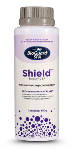 Prevent soft-water degradation by optimizing your calcium levels with BioGuard Shield. When calcium hardness is too low, spa water becomes aggressive, actively leaching minerals out of surfaces and accelerating the corrosion of internal heating systems.

Key Features & Technical Benefits:

Active Composition: Minimum 740g/kg high-grade calcium chloride.

Surface Protection: Directly increases structural calcium indices to stop water from etching shell materials or grout joints.

Mechanical Life Extension: Prevents localized corrosive pitting on precious metal heaters, plumbing manifolds, and pump impellers.