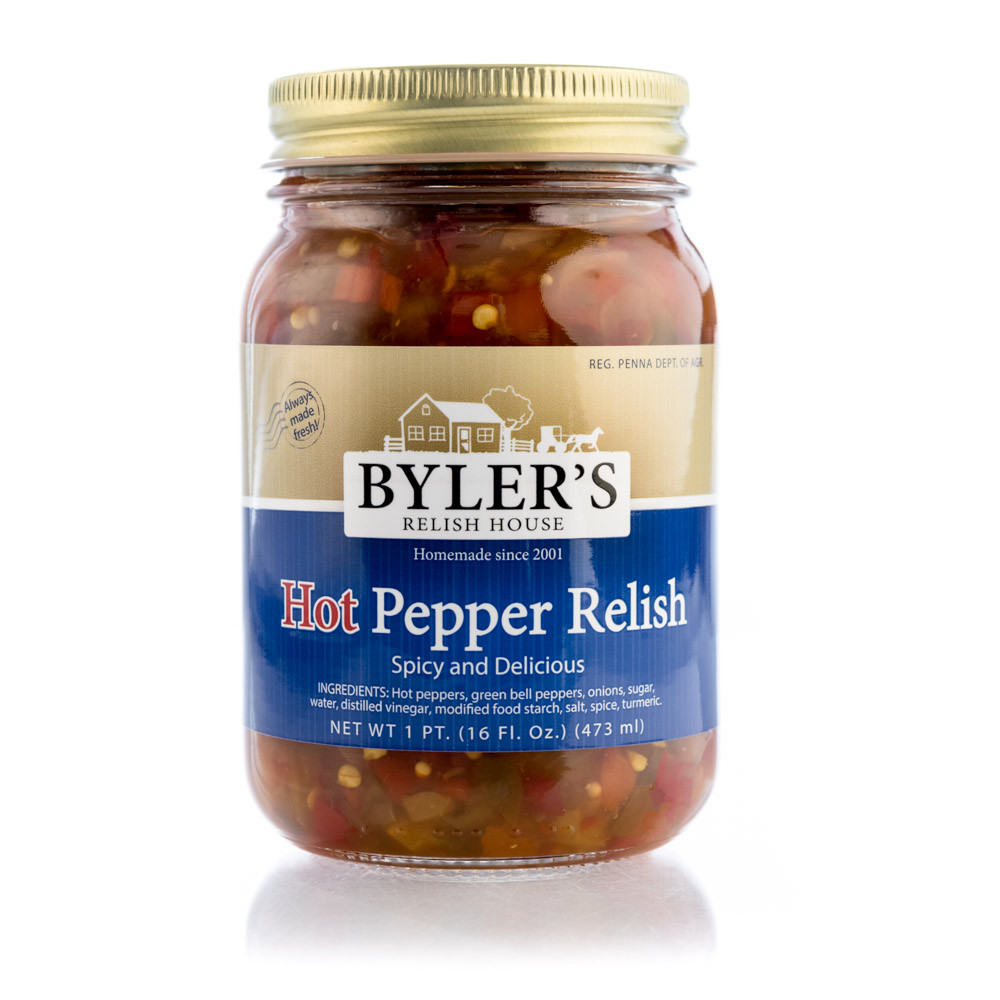 Hot pepper relish is delicious on hot dogs, hamburgers and any meat. Made with fresh peppers and onions.