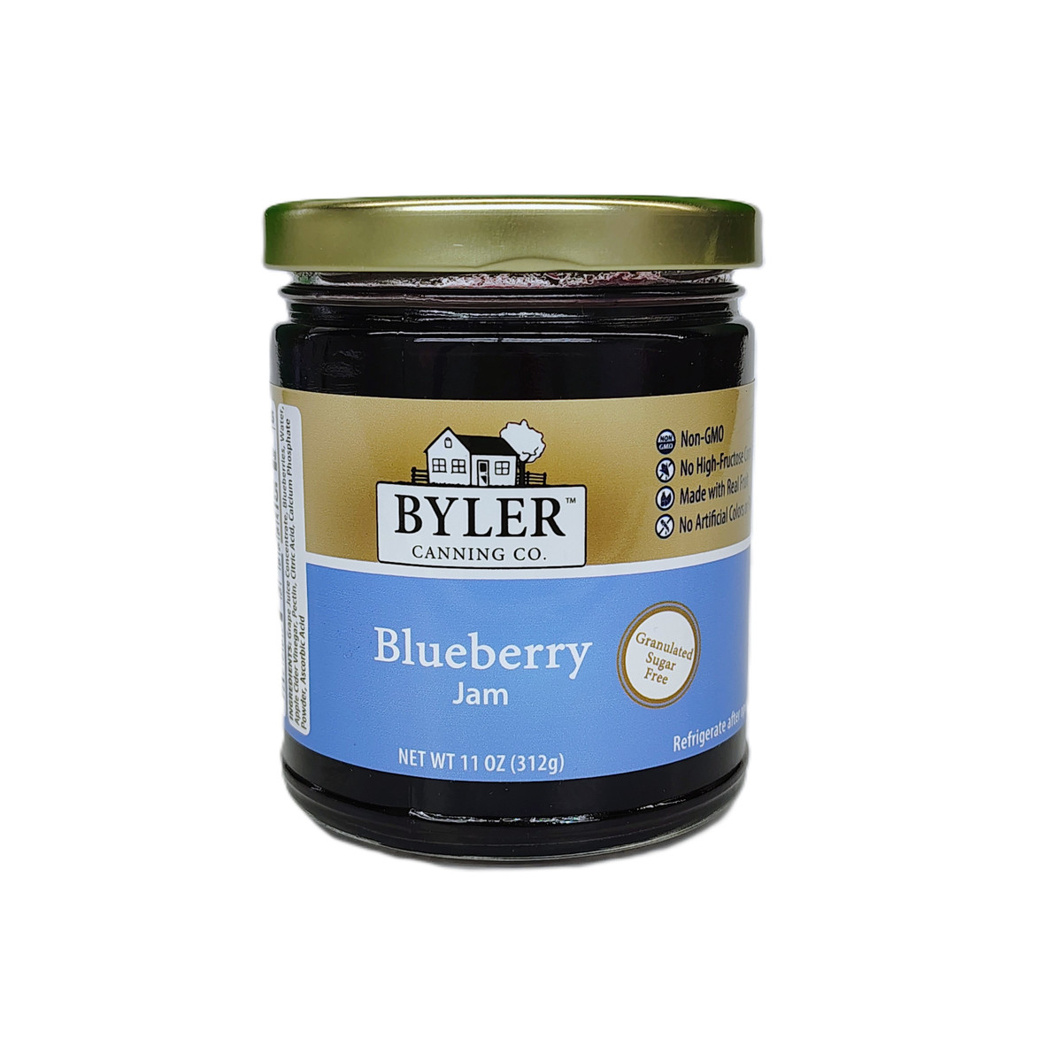 Nutrient-dense, low-calorie blueberry conserve with no sugar added