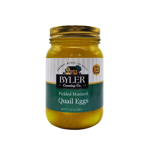 Pickled Mustard Quail Eggs