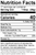 Blueberry Jam nutrition label