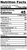 Orange Marmalade nutrition label