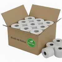 Caja papel termico 80x80 SBPA 48 rollos 55G