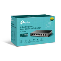 Switch Gigabit de 8 puertos con 4 puertos PoE TL-SG108PE (Vista 3)