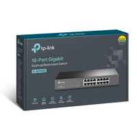 Switch de 16 puertos Gigabit para escritorio - montaje en rack TL-SG1016D (Vista 3)